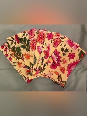 APRIL CORNELL 100% Cotton vintage Napkins Floral ~15.5" Square Replacements